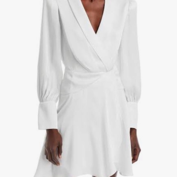 BCBGMAXAZRIA Long Sleeve Evening Dress (Off White) - Picture 4 of 5